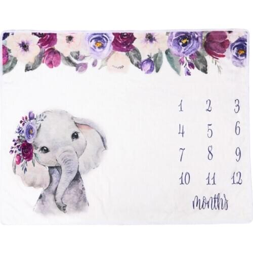 2021 New 12 Monthly Baby Milestone Blanket Soft Newborn Photography Props Background