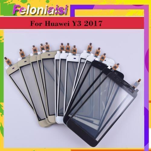 New 5.0"For Huawei Y3 2017 CRO-U00 CRO-L02 CRO-L22 Touch Screen TouchPanel Sensor Digitizer Front Glass Touchscreen