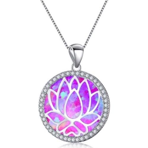 New fashion fragrance pendant blue lotus hollow opal Australian treasure Necklace