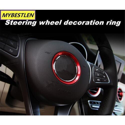 Steering Wheel Ring Cover Trim Decoration for Mercedes Benz New B/C/E Class A Class C200L GLC GLK New CLA GLA Car Styling