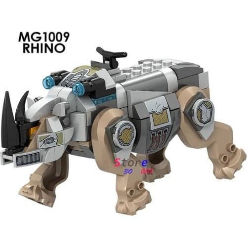 Single Rhino model building block toys for children