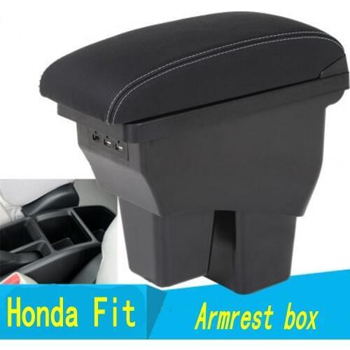 Armrest box For Honda Fit Jazz 2014 2015 2016 2017 2018 central Console content box car styling
