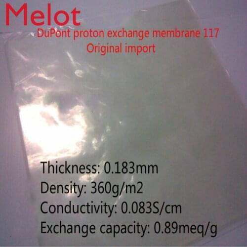 DuPont proton exchange membrane N117 perfluorinated sulfonic ion membrane Nafion 117 (10x10cm, 10x20cm, 20X20cm)