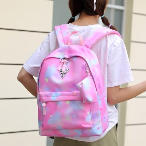 Fashion School Bag 2020 Teenager School Bag Nylon Backpack Teenage Girls College Student Bagpack Travel Bag For Women mochila