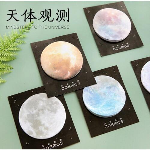 1pc New Planet Moon,Earth,Mars Self-Adhesive Memo Pad Sticky Notes Bookmark School Office Supply Stationery Paper