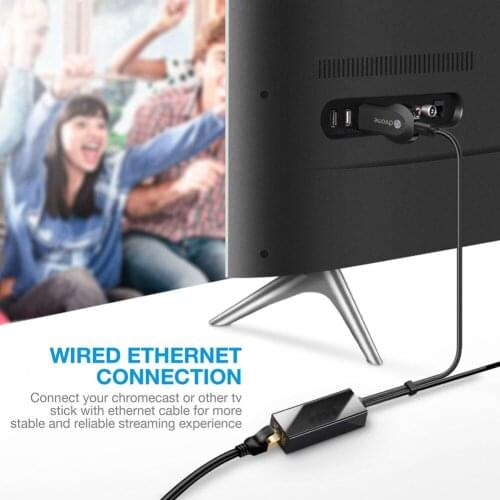 480M Network Card Stick Micro USB to RJ45 Ethernet USB Power Supply TV Adapter for Household TV Easy Enjoying Ornaments