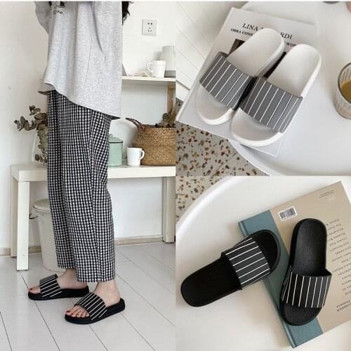 Bathroom slippers Japanese minimalist fashion non-slip indoor shoes women summer outside wearing thick-soled sandal slippers ins
