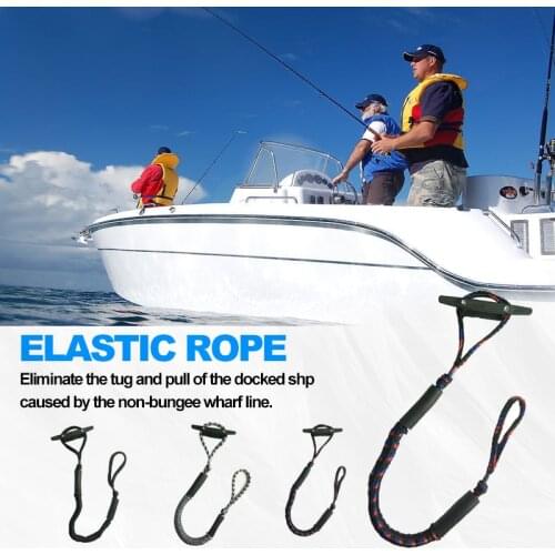2Pcs/Set Bungee Dock Line Mooring Rope for Boat Rope Bungee Cord Dockline Boats Kayak Accessories Motorboats Safety Ropes