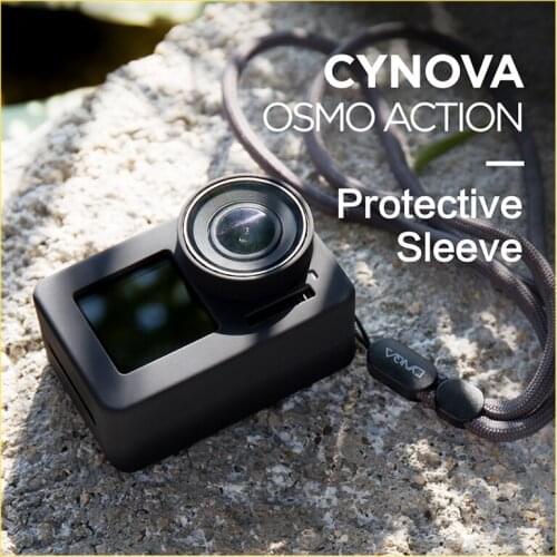Cynova High-quality OSMO ACTION Silicone Protective Case + Adjustable Lanyard for DJI Osmo Action Accessories