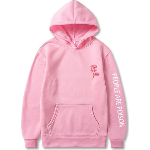 Hoodie Sweatshirt Men Women People Are Poison Sleeve Rose flower Print Fashion Streetwear Hoodies Tops Pullover sudadera hombre
