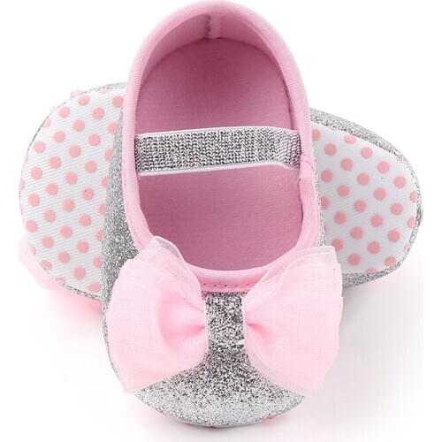 Spring Autumn Baby Girl Anti-Slip Casual Walking Shoes Bowknot Sneakers Cotton Soft Soled First Walkers Ins