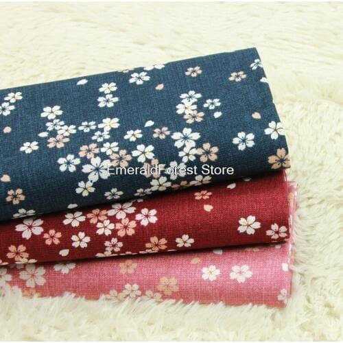 High quality thick cotton cloth and wind cherry fabric Handmade DIY bag clothing dress baby clothes fabric cotton 90cmx110cm