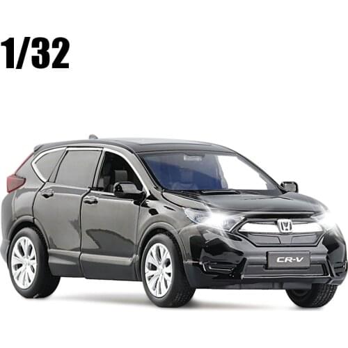 High Simulation 1:32 Scale Honda CRV Alloy Metal Diecast Car 6 Open Door Music Flash Pull Back Car Model Toys Free Shipping