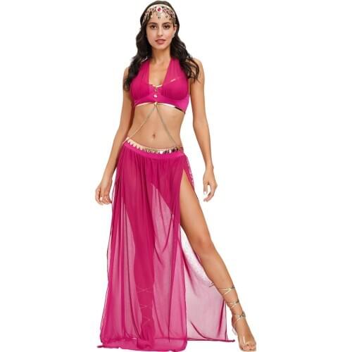 Umorden Fantasia Purim Halloween Costumes for Women Sassy Snake Charmer Costume Belly Dancer Cosplay Fance Dress Set