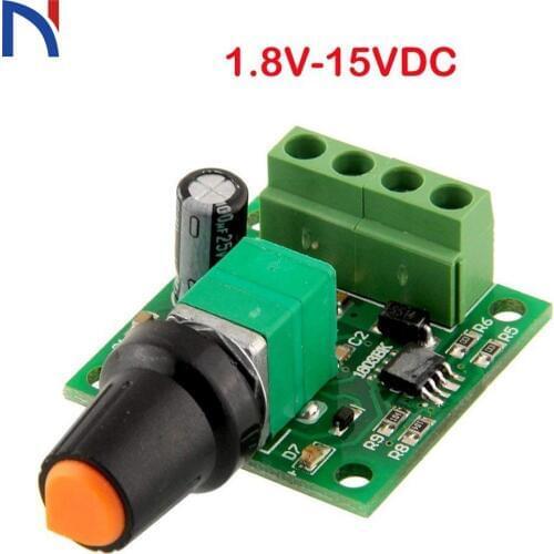 1.8v 3v 5v 6v 7.2v 12v 2A 30W DC Motor Speed Controller 1803BK Mini Motor Speed Regulator controls PWM Adjustable Driver Switch