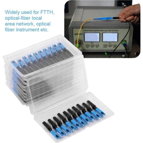 100Pcs/Lot FTTH SC UPC single-mode fiber optic SC UPC quick connector FTTH Fiber Embedded Optic Fast Connector SC Connector