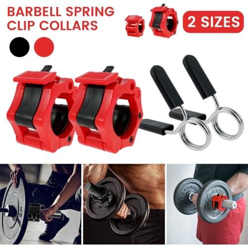2pcs 25mm Spinlock Collars Barbell Collar Lock Dumbell Clips Clamp Weight lifting Bar Gym Dumbbell Fitness Body Building