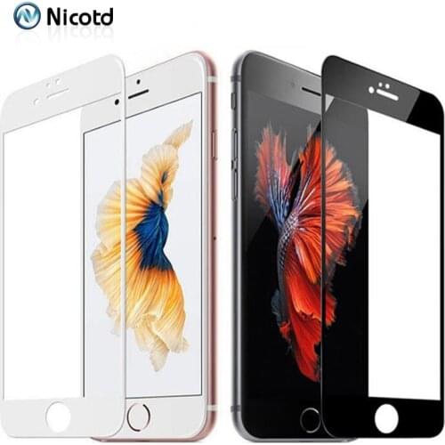 2Pcs/Lot 9H Full Coverage Tempered Glass For iPhone 6 7 8 Plus Screen Protector Protective For iPhone 12 mini 11 pro MAX XR XS X