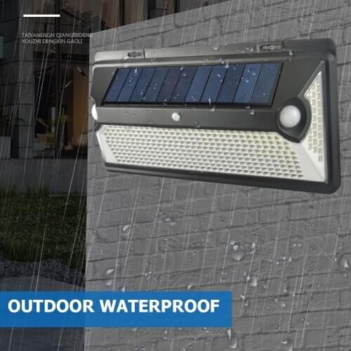 360/720 LED Solar Light Sunlight Waterproof Street Wall Lamp PIR Motion Sensor Night Outdoor Security Garden Lighting