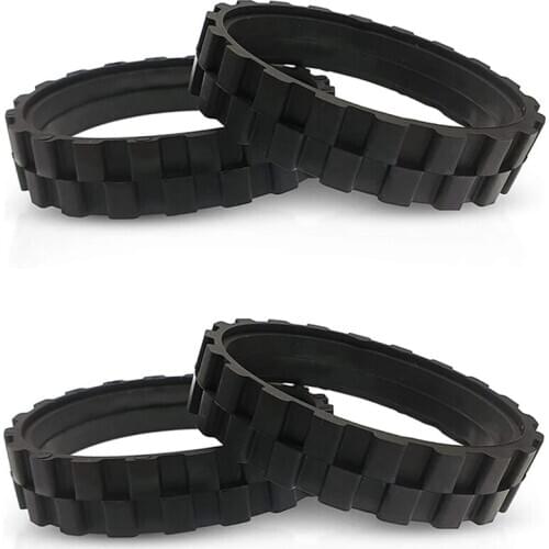 4Pcs Tire skin for IROBOT ROOMBA Wheels Series 500, 600, 700, 800 and 900 Anti-Slip, Great Adhesion and Easy Assembly