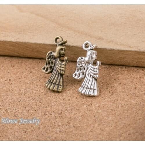 50pcs Vintage angel girl charm Fit earring Bracelets Necklace DIY Metal Jewelry Making D049
