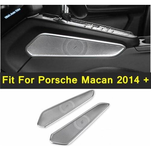 Lapetus Car Central Control Stereo Speaker Loudspeaker Horn Decoration Cover Trim For Porsche Macan 2014 - 2020 Auto Accessory