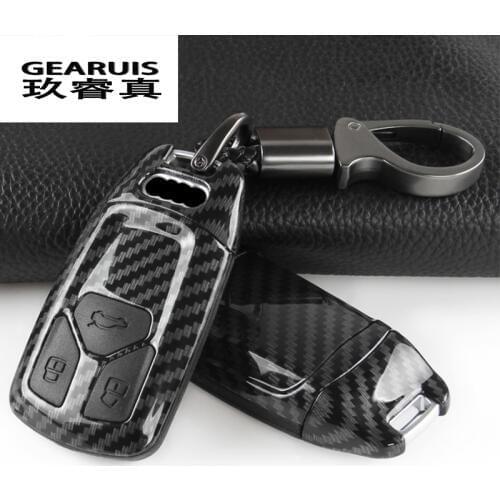 Car Styling Key Rings Protection Cover Sticker for Audi A4 B9 A5 S5 Q7 TT Protect Shell Cover Case Interior auto Accessories
