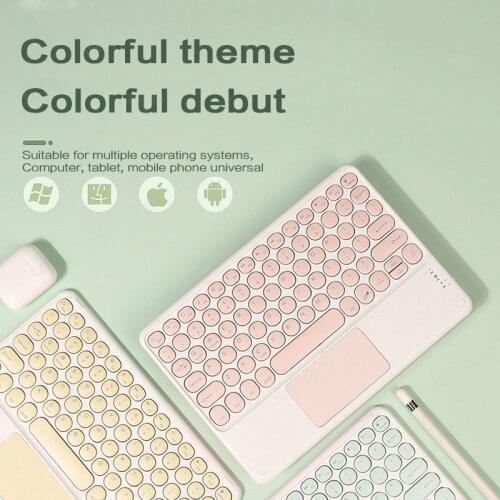 Wireless Keyboard with Touchpad for Ipad Color Matching New Bluetooth Fast Connection Portable Office