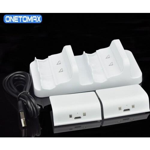 Fast Charger For XBOX ONE Controller Dual Charging Dock Charger + Rechargeable Batteries for XBOX ONE Controller Battery Stander