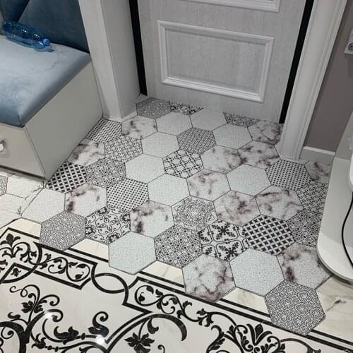 Colorful Flower Door Mat Carpet PVC Kitchen Bathroom Living Room Bedroom Hallway Entrance Door Mat Custom Non-slip Mats Carpet