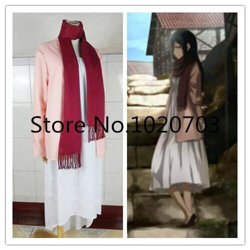 Attack on Titan Mikasa Childhood Cosplay Costume