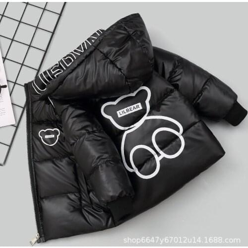 Autumn Winter Hooded Children Down Jackets For Girls Solid Color Warm Kids Coats For Boys 2-9 Years Outerwear Snowsuit Clothes