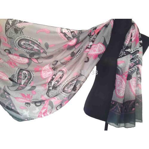 Paisley Print Long Scarf Shawl Wrap Womens Accessories Gift, Free Shipping