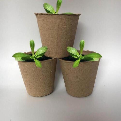10Pcs/set 8*8*8cm Paper Pulp Seedling Cup Nursery Pots Biodegradable Flowerpot for Garden Supplies