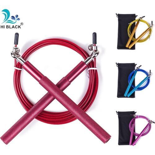 HI BLACK Crossfit Jump Rope Adjustable Jumping Rope Training Aluminum Skipping Rope Fitness Speed Skip Training, Boxing, MMA