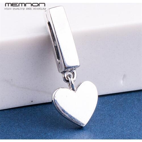Reflexions style collection floating heart clip charms 925 sterling Silver fit silver charm bead bracelets DIY Memnon Jewelry