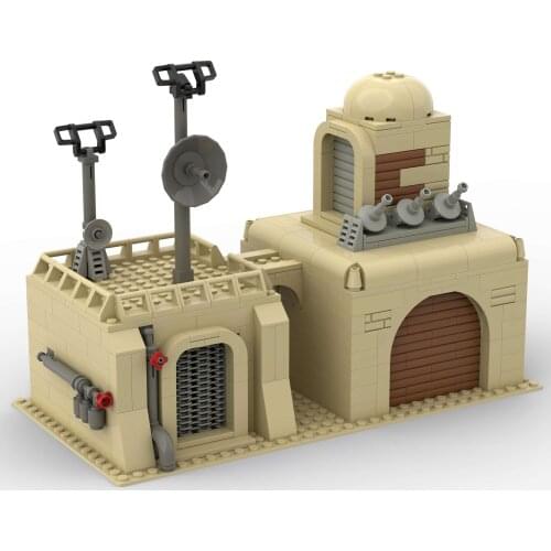 MOC Building Blocks Military Soldier Figure Collocation Scene Warning In Desert Middle East Radar Base Kids Toys