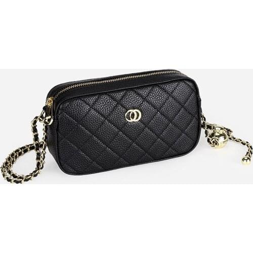 Leather Novelty Corssbody Bags Womens Messenger Satchels Fashionable Summer Lingge Golden Ball Chain Single Shoulder Handbags