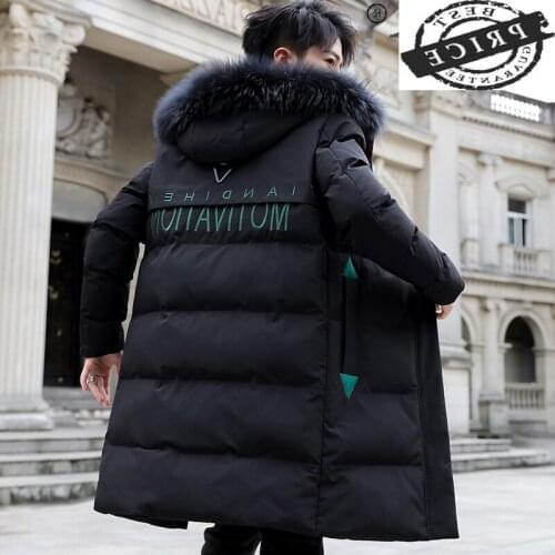 Jacket Men Winter Clothing 2021 Streetwear Down Cotton Coat Man Thick Warm Big Fur Hooded Parkas Ropa De Hombre Hiver aa6