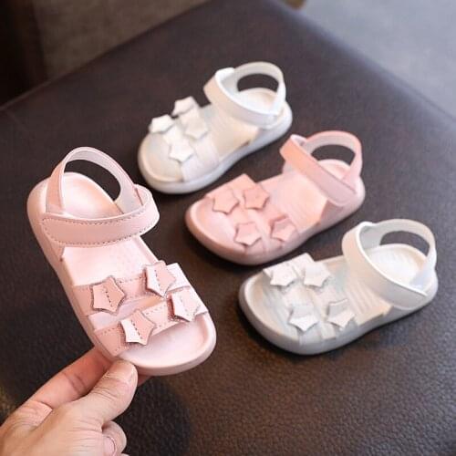 Summer Kids Sandals for Girls Princess Shoes Flats Heel Beach Sandals Soft Bottom Little Girl Shoes Size 21-30 Toddler Sandals