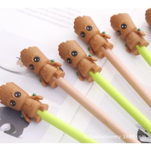 Cute Cartoon Flowerpot Baby Gel Pen For Writing Kawaii Student Black Ink 0.5mm School Supplies Stationery