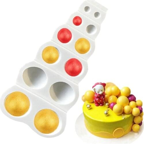 Reusable Hemisphere Pearl Ball Silicone Cake Mold Soap Fondant Chocolate Molds DIY Baking Kitchen Cooking Cake Decorating Tools
