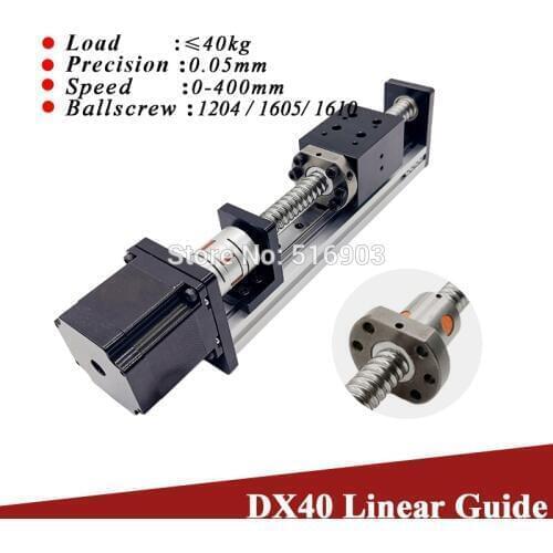 Free Shipped 1100 1200mm Effective Stroke Linear Guide Stage Rail Motion Slide Table Ballscrew Module 3D Printer+Nema23 CNC