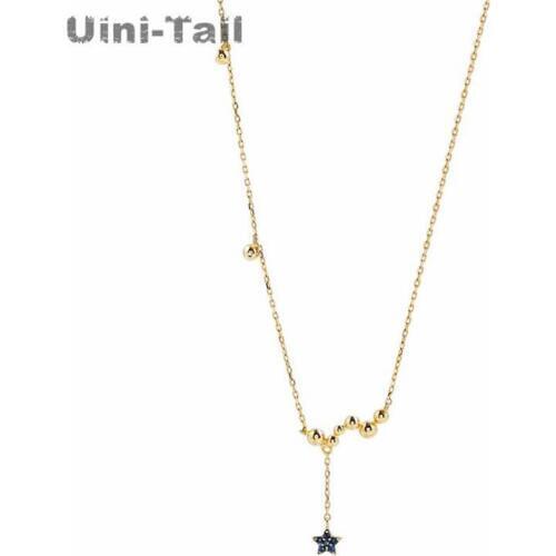 Uini-Tail 2019 new 925 sterling silver stars dot niche design necklace Korea simple personality temperament wild jewelry ED434