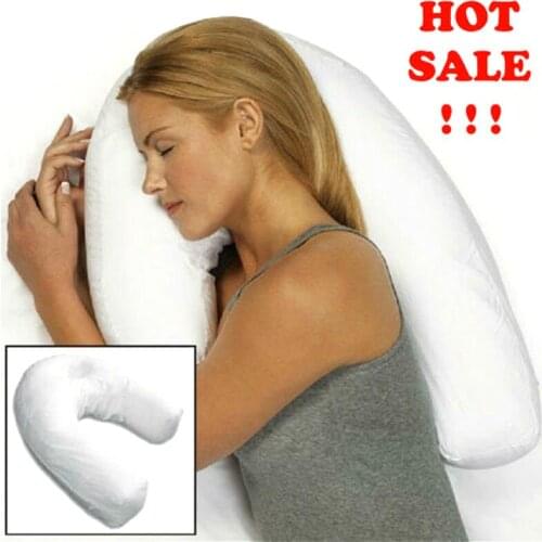 Orthopedic Pillow U Shape Side Sleeper Support Pillows Back Neck Nursing Support Orthopedic Relief Cushion Pillow with Ear Hole