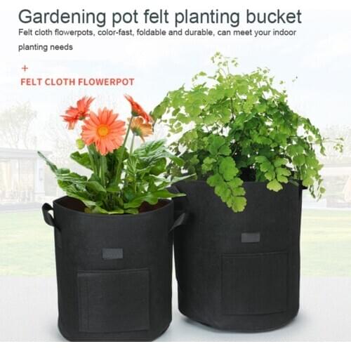 3-16 Gallon Plant Grow Bags Garden Vegetables Flower Plants Growing Bag With Handles Non-Woven Aeration Fabric Pot Gro Newest