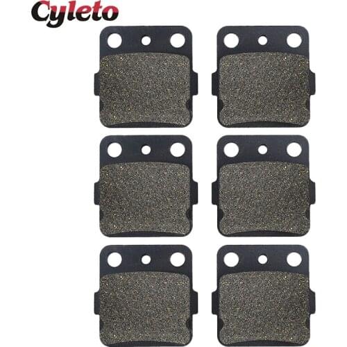 Cyleto Motorcycle Front and Rear Brake Pads for Honda ATC250 RD 83-84 TRX 300 93-11 TRX400EX TRX 400EX 99-09 Fourtrax / Sportrax