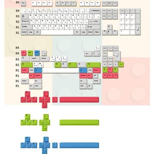 Japanese print keycaps full set 192 keycaps Cherry profile Dyesub PBT keycap for mechanical keyboard