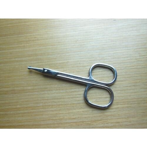 Professional Cuticle Manicure Pedicure Nails Curved Scissor make up scissors vibrissac scissors Nose Hair Trimmer