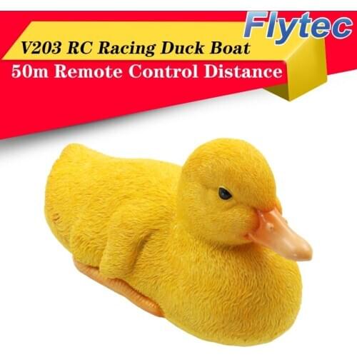 Flytec V203 2 in 1 RC Racing Duck Boats Radio Remote Controlled Bait Ship RTR Toys for Fishing Mini Fish Finder Model for Kids